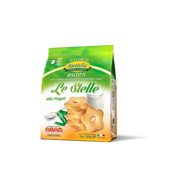 FARABELLA BISCOTTI LE STELLE YOGURT SENZA ZUCCHERO 200 G FARABELLA BISCOTTI LE STELLE YOGURT SENZA ZUCCHERO 200 G