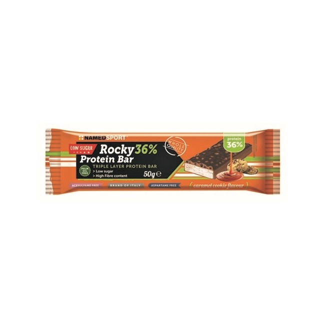 ROCKY 36% PROTEIN BAR CARAMEL COOKIE BARRETTA 50 G ROCKY 36% PROTEIN BAR CARAMEL COOKIE BARRETTA 50 G
