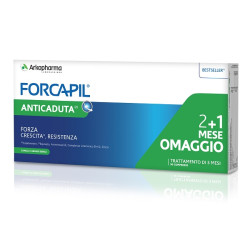 Confezione da 90 compresse di Forcapil Anticaduta, integratore per rinforzare i capelli sottili.