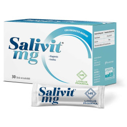 Confezione da 30 stick orosolubili di Salivit MG, integratore per energia e funzione muscolare.