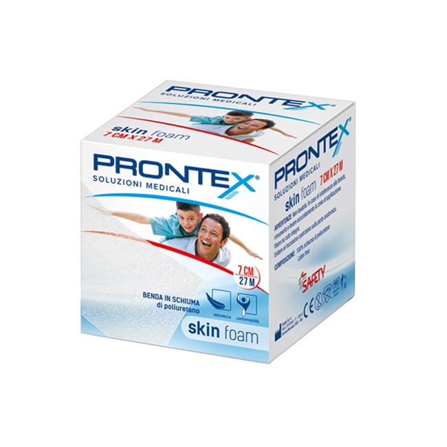 BENDA IN SCHIUMA PRONTEX SKIN FOAM M 27 X 7 CM BIANCO BENDA IN SCHIUMA PRONTEX SKIN FOAM M 27 X 7 CM BIANCO