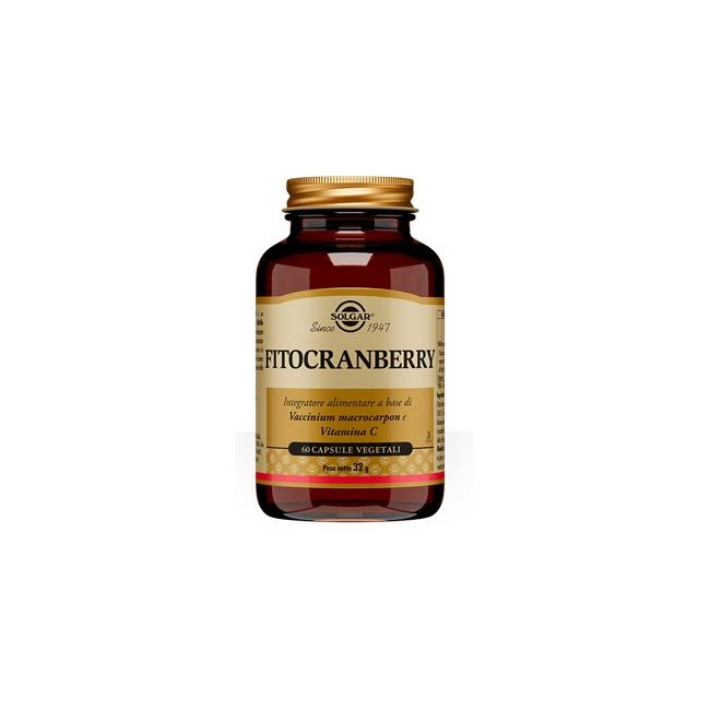 Confezione da 60 capsule vegetali di Solgar Fitocranberry Integratore Per Il Benessere Delle Vie Urinarie 60 Capsule.