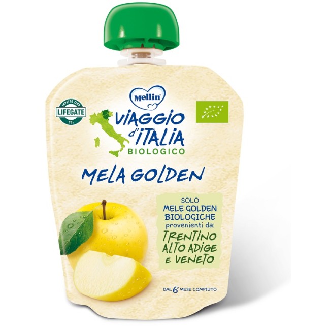 MELLIN VIAGGIO ITALIA POUCH BIO MELA GOLDEN 90 G MELLIN VIAGGIO ITALIA POUCH BIO MELA GOLDEN 90 G