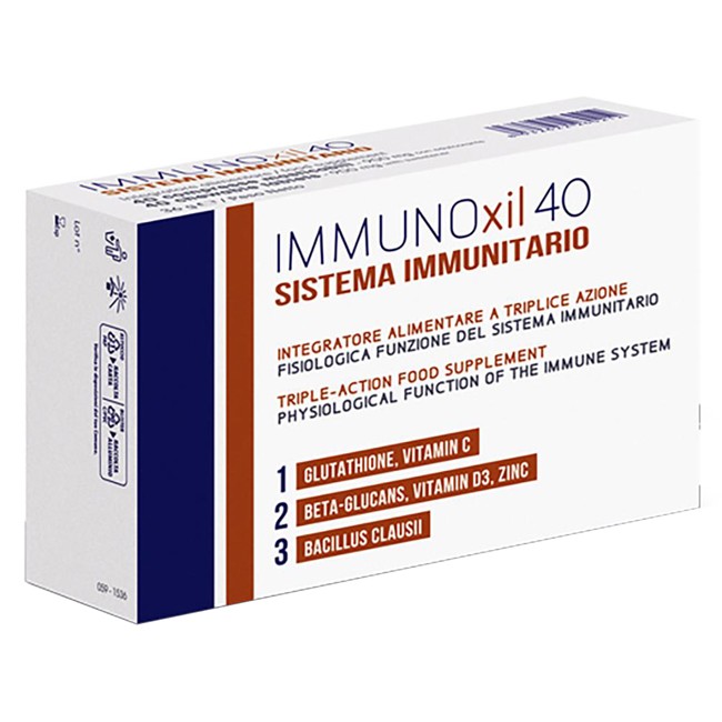 IMMUNOXIL 40 SISTEMA IMMUNITARIO 40 COMPRESSE MASTICABILI IMMUNOXIL 40 SISTEMA IMMUNITARIO 40 COMPRESSE MASTICABILI