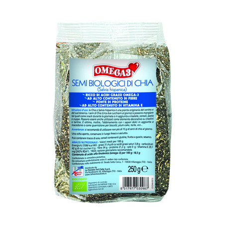FSC OMEGA 3 SEMI DI CHIA BIO AD ALTO CONTENUTO DI FIBRA 250 G