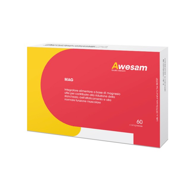 Awesam Mag Integratore Con Sali Di Magnesio 60 Compresse Awesam Mag Integratore Con Sali Di Magnesio 60 Compresse