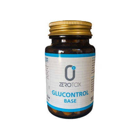 Confezione da 30 compresse di Zerotox Glucontrol Base, integratore per controllare la glicemia.