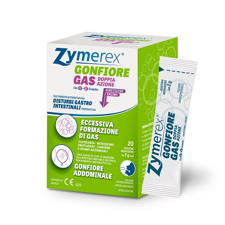 Zymerex Gonfiore Gas Doppia Azione Integratore Per Mal Di Pancia 20 Buste
