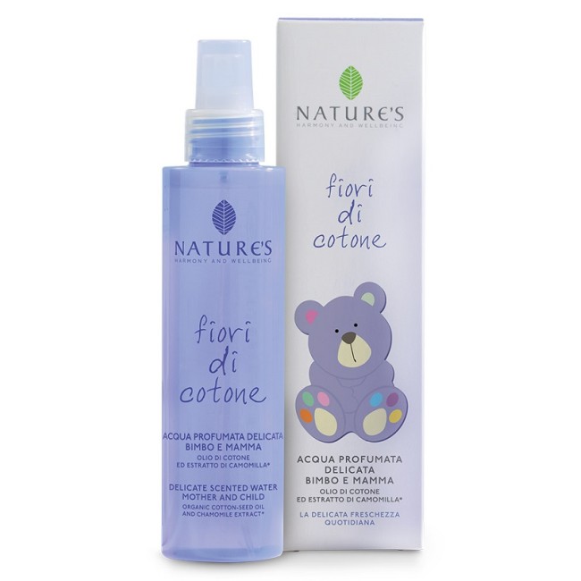 NATURES FIORI DI COTONE ACQUA PROFUMATA DELICATA BIMBO E MAMMA 150 ML NATURES FIORI DI COTONE ACQUA PROFUMATA DELICATA BIMBO E MAMMA 150 ML