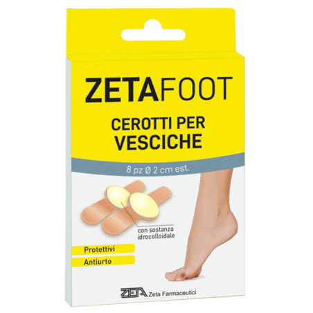 ZETAFOOT CEROTTO IDROCOLLOIDALE VESCICHE 8 PEZZI ZETAFOOT CEROTTO IDROCOLLOIDALE VESCICHE 8 PEZZI