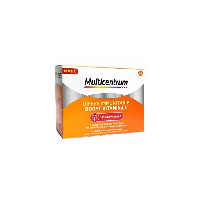 Confezione da 14 bustine di Multicentrum Difese, integratore di vitamine e sali minerali utile per il sistema immunitario. Confezione da 14 bustine di Multicentrum Difese, integratore di vitamine e sali minerali utile per il sistema immunitario.