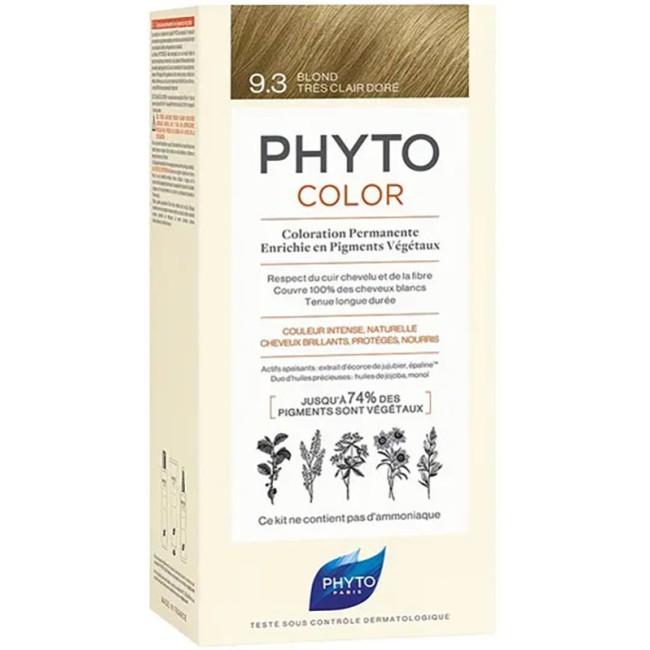 PHYTOCOLOR 9,3 BIONDO CHIARISSIMO DORATO LATTE 50 ML + CREMA 50 ML + MASCHERA 12 ML PHYTOCOLOR 9,3 BIONDO CHIARISSIMO DORATO LATTE 50 ML + CREMA 50 ML + MASCHERA 12 ML