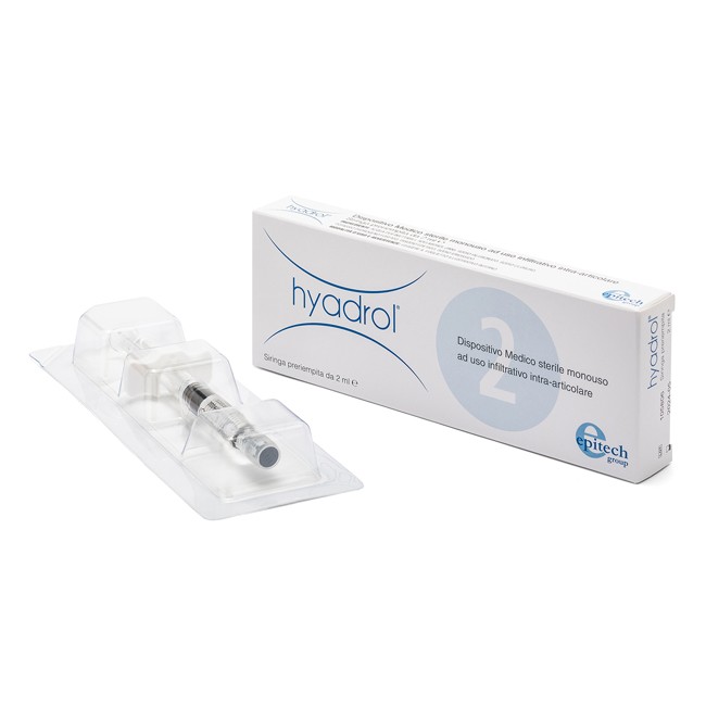 SIRINGA INTRA-ARTICOLARE HYADROL CON ACIDO IALURONICO 1% E ADELMITROL 2% CAPACITA' 2 ML SIRINGA INTRA-ARTICOLARE HYADROL CON ACIDO IALURONICO 1% E ADELMITROL 2% CAPACITA' 2 ML