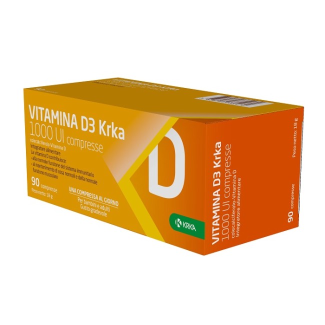 VITAMINA D3 KRKA 1000 UI 90 COMPRESSE VITAMINA D3 KRKA 1000 UI 90 COMPRESSE