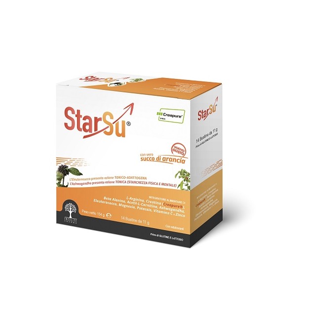 Confezione da 14 bustine di Starsù Integratore Energizzante Tonico-Adattogeno.