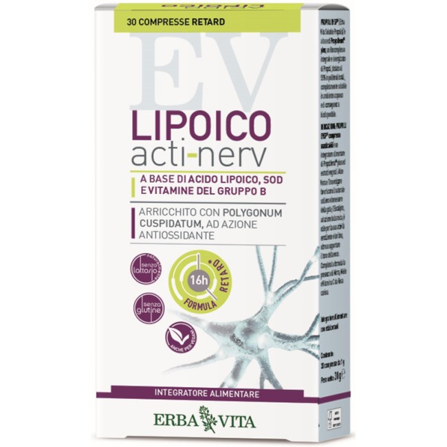 LIPOICO ACTI NERV RETARD 30 COMPRESSE LIPOICO ACTI NERV RETARD 30 COMPRESSE