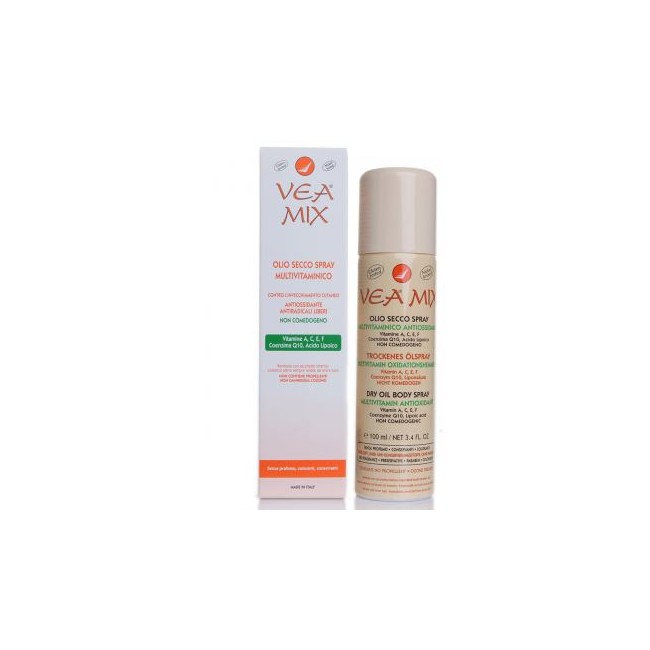 Vea Mix Olio Secco Spray Multivitaminico Antiossidante Non Comedogeno 100ml Vea Mix Olio Secco Spray Multivitaminico Antiossidante Non Comedogeno 100ml