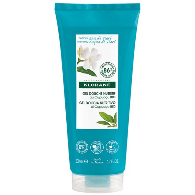 Tubo da 200 ml di Klorane Gel Doccia Eau de Tiarè Tubo da 200 ml di Klorane Gel Doccia Eau de Tiarè