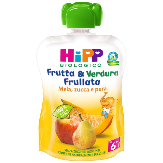 Hipp Bio Frutta & Verdura Mela Pera Zucca 90 G Hipp Bio Frutta & Verdura Mela Pera Zucca 90 G