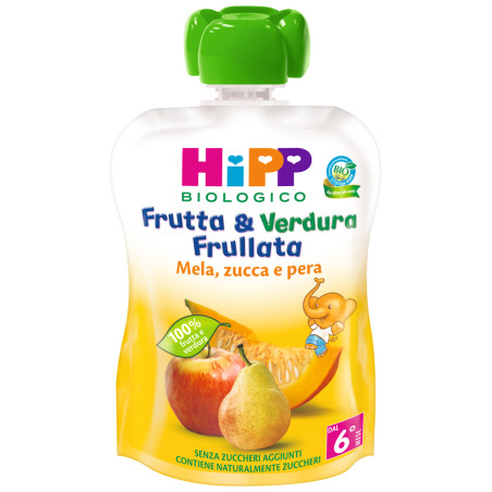Hipp Bio Frutta & Verdura Mela Pera Zucca 90 G Hipp Bio Frutta & Verdura Mela Pera Zucca 90 G