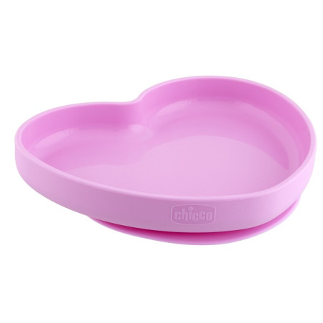 Chicco Piatto Cuore Ventosa Silicone Rosa Chicco Piatto Cuore Ventosa Silicone Rosa