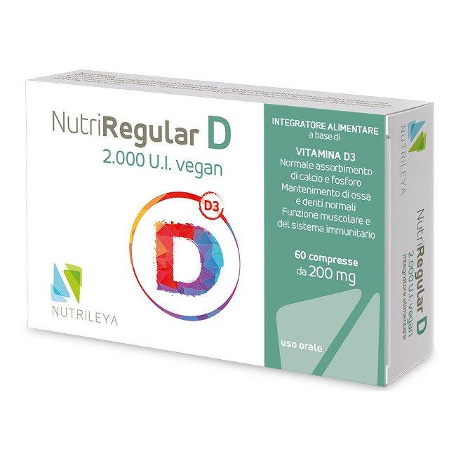 NUTRIREGULAR D 2000UI VEGAN 60 COMPRESSE NUTRIREGULAR D 2000UI VEGAN 60 COMPRESSE