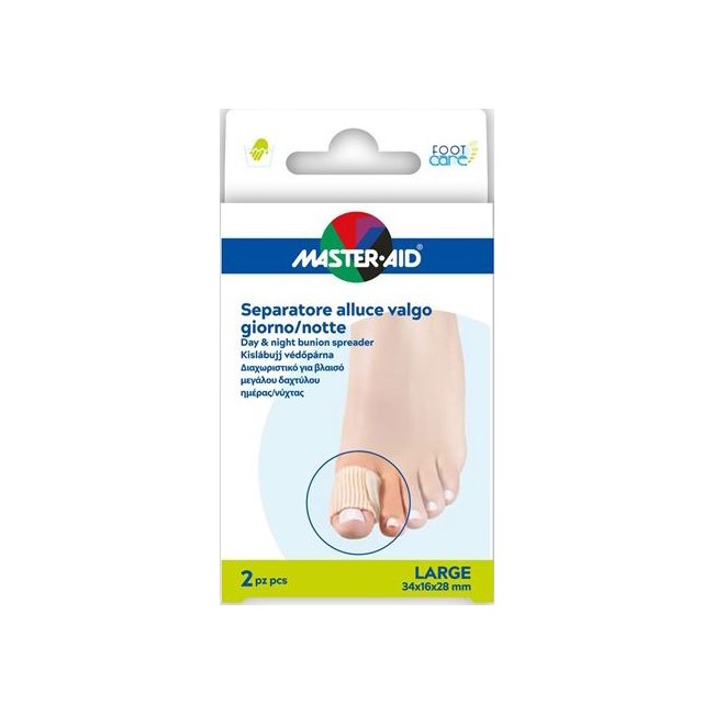 Divaricatore Alluce Giorno-notte Master-aid Footcare Large 2 Pezzi D12 Divaricatore Alluce Giorno-notte Master-aid Footcare Large 2 Pezzi D12