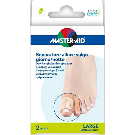 Divaricatore Alluce Giorno-notte Master-aid Footcare Large 2 Pezzi D12 Divaricatore Alluce Giorno-notte Master-aid Footcare Large 2 Pezzi D12