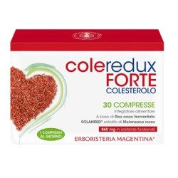 Confezione da 30 compresse di Coleredux, integratore per il metabolismo dei trigliceridi e del colesterolo.