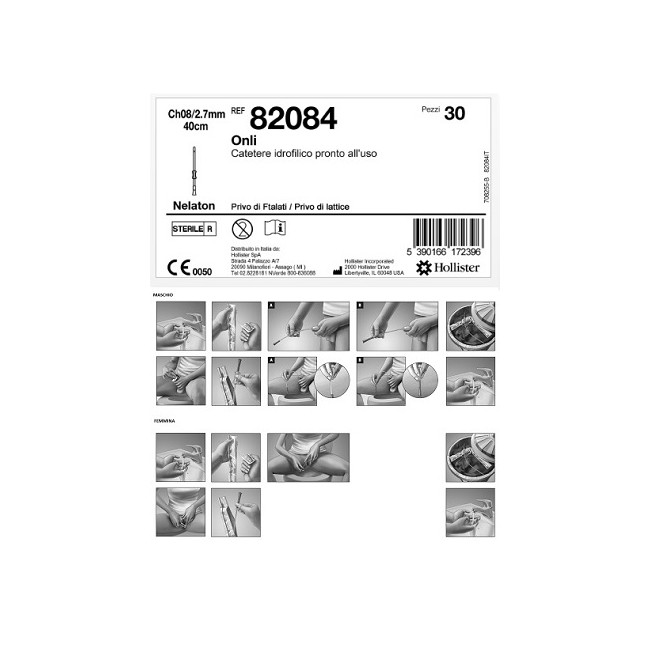 CATETERE IDROFILICO INTERMITTENTE ONLI PRONTO ALL USO 40 CM CH 8 30 PEZZI CATETERE IDROFILICO INTERMITTENTE ONLI PRONTO ALL USO 40 CM CH 8 30 PEZZI