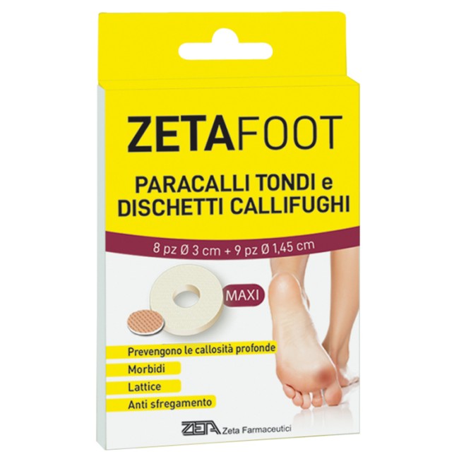 ZETAFOOT PARACALLO TONDO 8 PEZZI + DISCHETTO CALLIFUGO 9 PEZZI ZETAFOOT PARACALLO TONDO 8 PEZZI + DISCHETTO CALLIFUGO 9 PEZZI