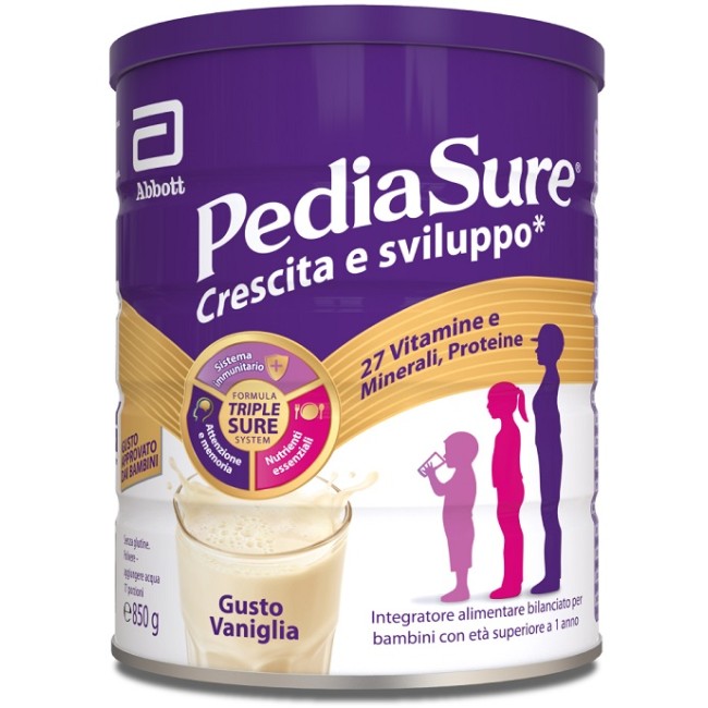 PEDIASURE CRESCITA&SVILUPPO RINFORZA VANIGLIA 850 G PEDIASURE CRESCITA&SVILUPPO RINFORZA VANIGLIA 850 G