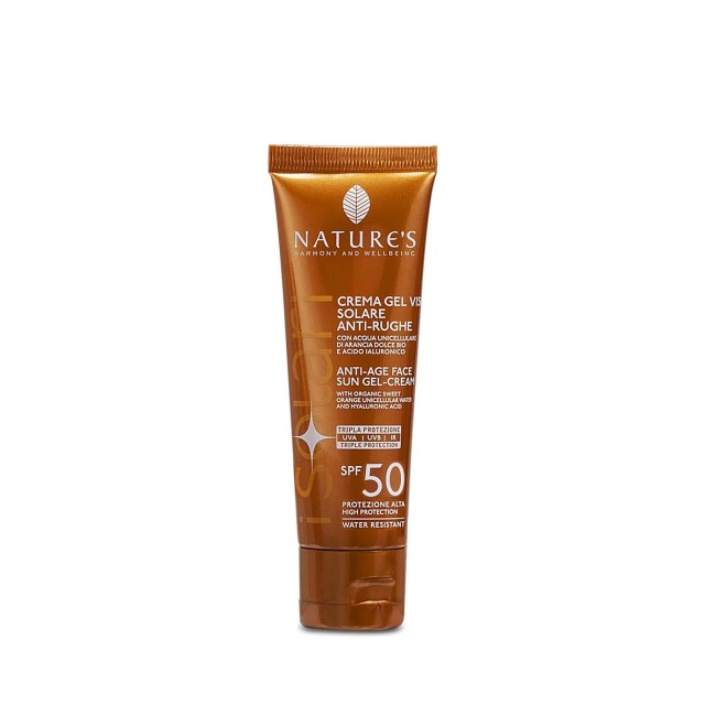 NATURES I SOLARI CREMA GEL VISO ANTIRUGHE SPF50 50 ML NATURES I SOLARI CREMA GEL VISO ANTIRUGHE SPF50 50 ML