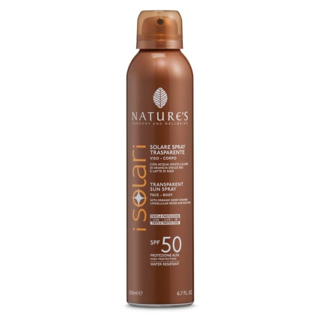 NATURES I SOLARI SPRAY TRASPARENTE SPF50 200 ML NATURES I SOLARI SPRAY TRASPARENTE SPF50 200 ML