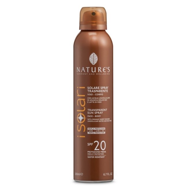 NATURES I SOLARI SPRAY TRASPARENTE SPF20 200 ML NATURES I SOLARI SPRAY TRASPARENTE SPF20 200 ML
