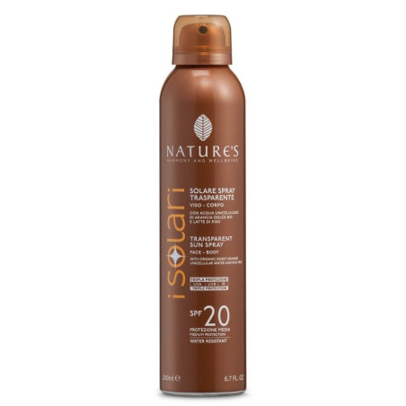NATURES I SOLARI SPRAY TRASPARENTE SPF20 200 ML NATURES I SOLARI SPRAY TRASPARENTE SPF20 200 ML