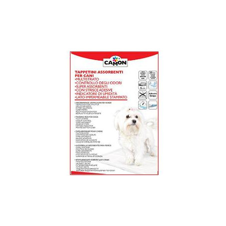 TAPPETINO ASSORBENTE CANI 60X60 25 PEZZI