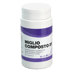 Confezione da 60 compresse di Miglio Composto 3F, integratore per il benessere di unghie e capelli.