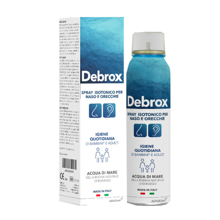 Flacone spray da 125 Ml di Debrox Spray Naso Orecchie Soluzione Isotonica Per Igiene e Pulizia.