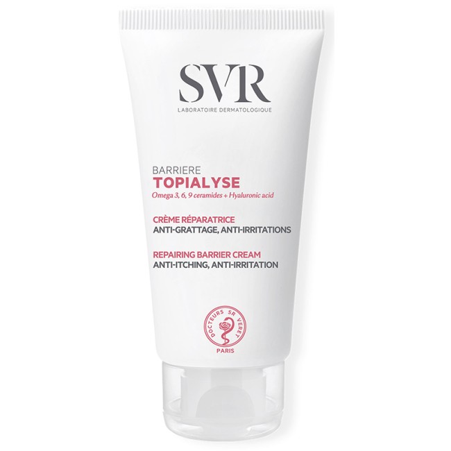 Tubetto da 50 ml di Svr Topialyse Barriera Crema Riparatrice Per Prurito Irritazioni E Pelle Secca. Tubetto da 50 ml di Svr Topialyse Barriera Crema Riparatrice Per Prurito Irritazioni E Pelle Secca.