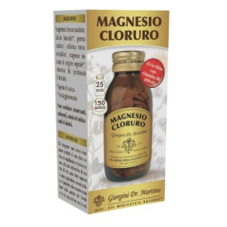 Flacone da 150 pastiglie di Dr. Giorgini Magnesio Cloruro, integratore per il benessere muscolare.