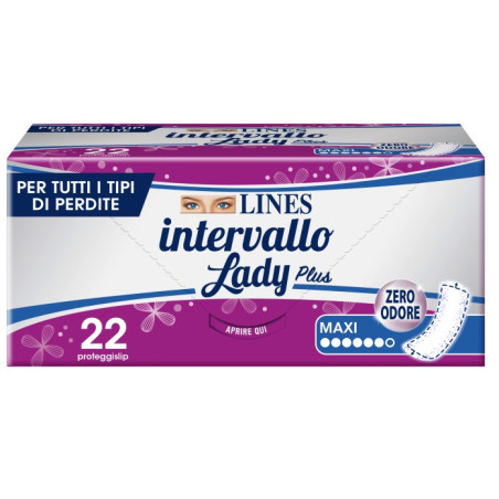 PROTEGGISLIP LINES INTERVALLO LADY PLUS MAXI 22 PEZZI PROTEGGISLIP LINES INTERVALLO LADY PLUS MAXI 22 PEZZI