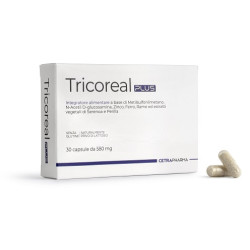 Confezione da 30 capsule di Tricoreal Plus Integratore Per La Salute Di Capelli E Unghie.
