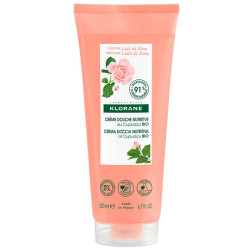 Tubo da 200 ml di Klorane Crema Doccia Latte di Rosa Nutriente