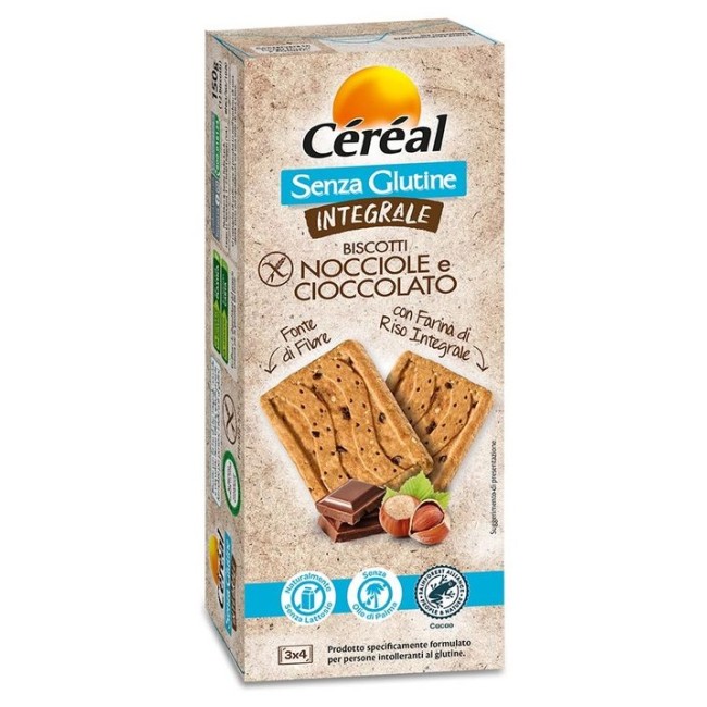 CEREAL SENZA GLUTINE INTEGRALE BISCOTTI NOCCIOLE E CIOCCOLATO 150 G CEREAL SENZA GLUTINE INTEGRALE BISCOTTI NOCCIOLE E CIOCCOLATO 150 G