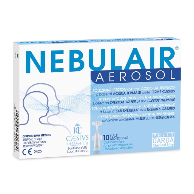 NEBULAIR AEROSOL SOLUZIONE IPERTONICA 10 FIALE MONODOSE 3 ML ACQTERM NEBULAIR AEROSOL SOLUZIONE IPERTONICA 10 FIALE MONODOSE 3 ML ACQTERM