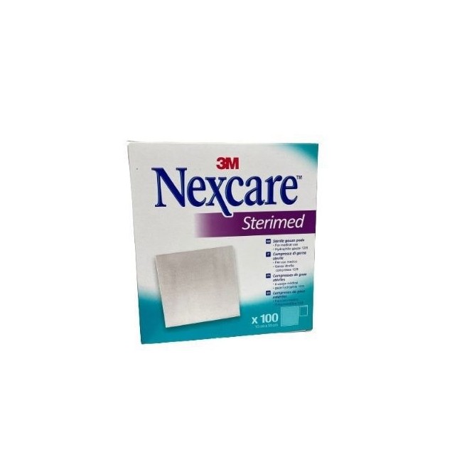 GARZA COMPRESSA NEXCARE STERIMED IN COTONE 20 FILI 18X40CM MULTILINGUAL 12 PEZZI GARZA COMPRESSA NEXCARE STERIMED IN COTONE 20 FILI 18X40CM MULTILINGUAL 12 PEZZI