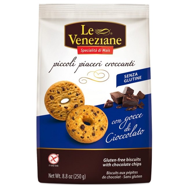 LE VENEZIANE BISCOTTI GOCCE DI CIOCCOLATO 250 G LE VENEZIANE BISCOTTI GOCCE DI CIOCCOLATO 250 G