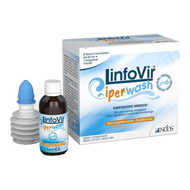 LINFOVIR IPERWASH SOLUZIONE SALINA IPERTONICA TAMPONATA 8 FLACONI DA 60 ML + 1 EROGATORE NASALE LINFOVIR IPERWASH SOLUZIONE SALINA IPERTONICA TAMPONATA 8 FLACONI DA 60 ML + 1 EROGATORE NASALE