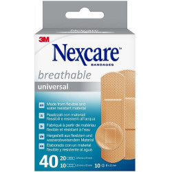 Cerotto Preparato Nexcare Universal Assortiti 20 Cerotto 19x72mm + 10 Cerotto 25x72mm + 10 Cerotto Tondi 22,5mm